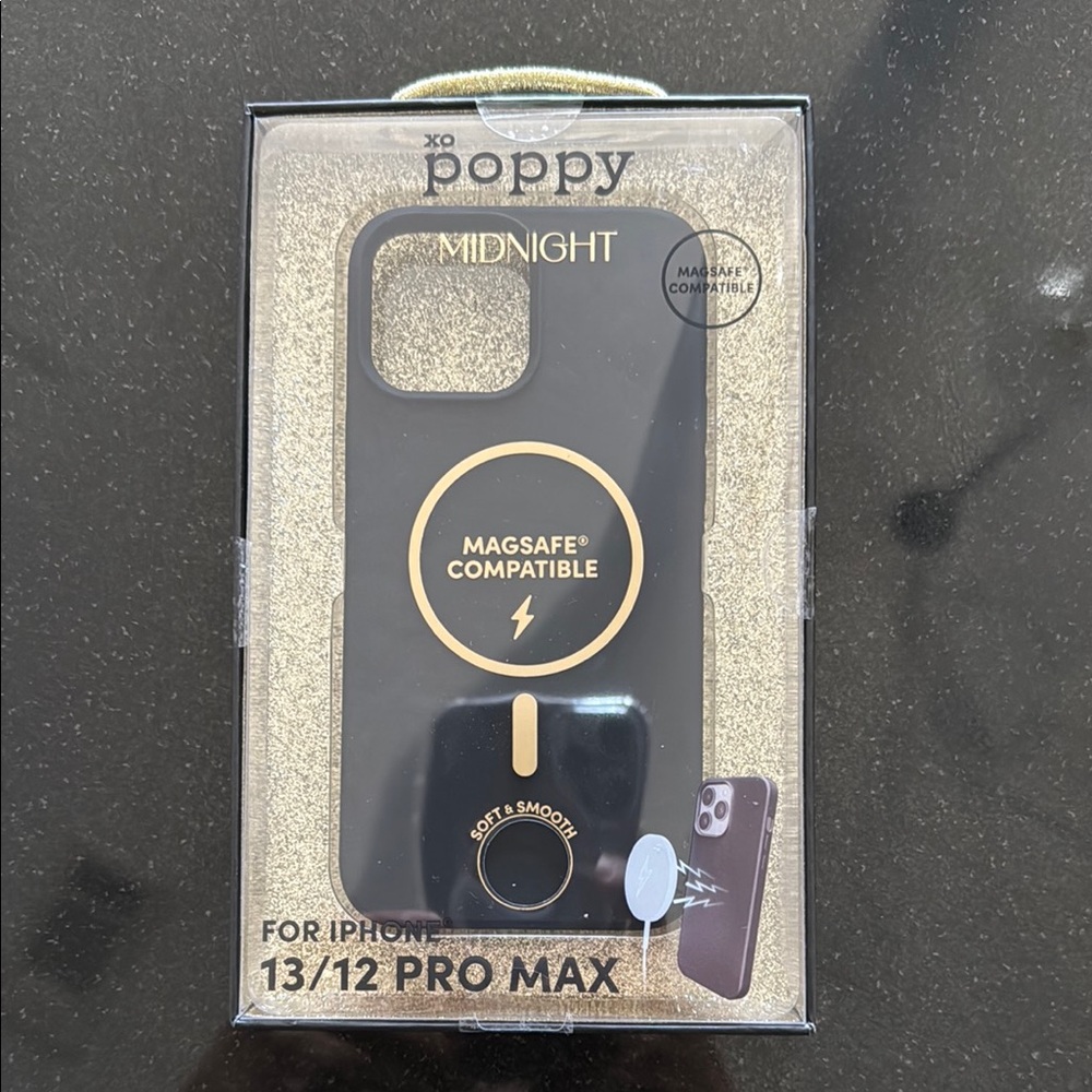 Midnight Black Phone Case for iPhone 13/12 Pro Max #580